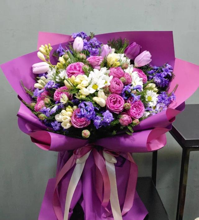 Purple bouquet | ծաղիկներ, ծաղկեպսակներ, բույսեր - առաքում Երևան